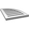 Ekena Millwork Quarter Round Top Right Surface Mount PVC Gable Vent w/ 2"W x 1-1/2"P Brickmould Frame, 16"W x 22"H GVPQR16X2202SF - alternate 3